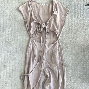 Aritzia Wilfred Linen Wrap Brax Jumpsuit Sz 6